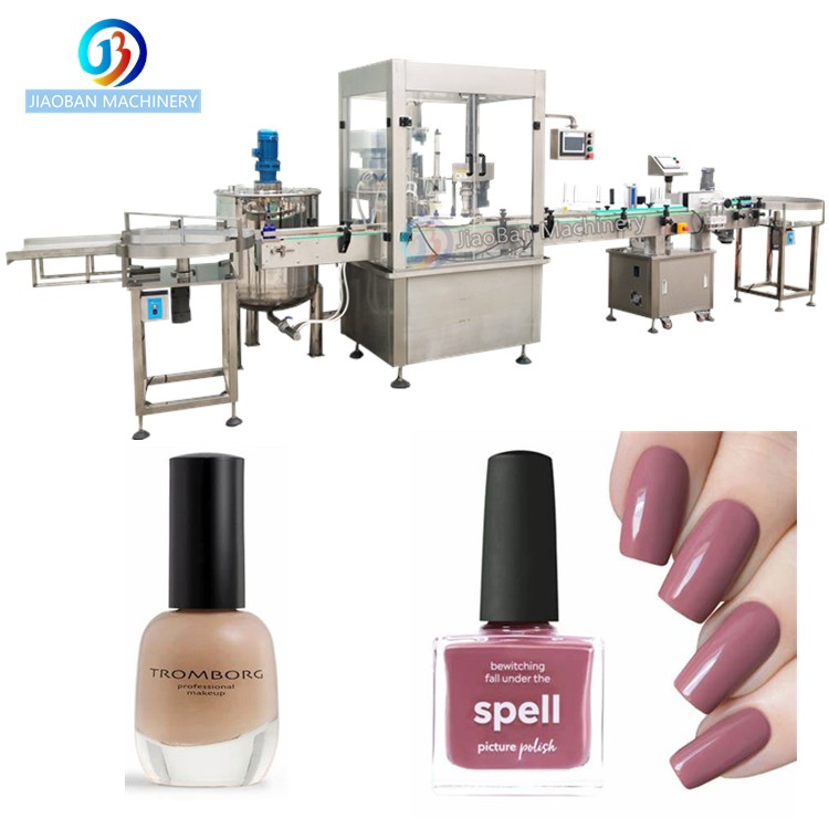 JB-YX2 Automatic Rotary Nail Polish lipstick Filling Machine with Ball drop filling brush feeding capping production line