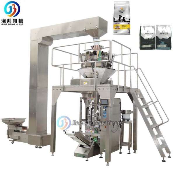 Automatic dog food pouch packing machine for pet pellet bagger